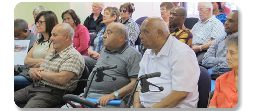 Community members attending a seminar at our centre